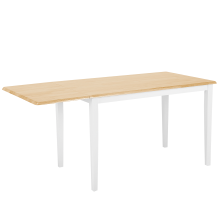 Extending Dining Table LOUISIANA Light Brown 120/160 cm 75 cm Wood