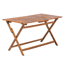 Garden Dining Table Folding CENTO 140 cm 75 cm Acacia Wood Brown