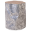 Beliani Side Table GORDON Teak Wood Silver 1