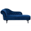 Beliani Left-Hand Chaise Longue NIMES Velvet Navy Blue 1