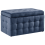 Beliani Storage Ottoman MICHIGAN Velvet Dark Blue 1