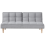 Beliani Sofa Bed 3 Seater SILJAN Fabric Light Grey Grey 1