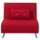 Beliani Single Sofa Bed FARRIS Fabric Red 1
