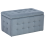 Beliani Storage Ottoman MICHIGAN Velvet Light Grey 1