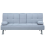 Beliani Sofa Bed 3 Seater ROXEN Fabric Light Grey 1