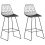 Beliani Set of 2 Bar Chairs PRESTON Metal Black 1