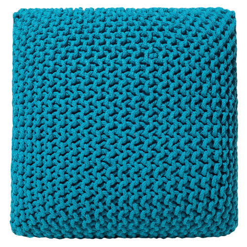 Beliani Pouffe CONRAD Cotton Turquoise