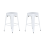 Beliani Set of 2 Bar Stools CABRILLO Metal White 1