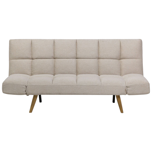 Beliani Sofa Bed 2 Seater INGARO Fabric Beige