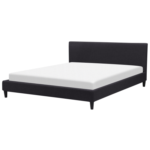 Beliani Bed Fabric FITOU 180 x 200 cm (EU Super King) Black