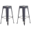 Beliani Set of 2 Bar Stools CABRILLO Metal Black 1