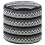 Beliani Pouffe GUNTUR Wool Black/ White 1