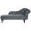 Beliani Right-Hand Chaise Longue NIMES Velvet Grey 1