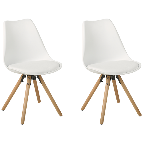 Beliani Set of 2 Dining Chairs DAKOTA White