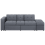 Beliani Sofa Bed 3 Seater FALSTER with Storage Fabric Dark Grey 1