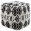 Beliani Pouffe ORAI Wool Black/ White 1