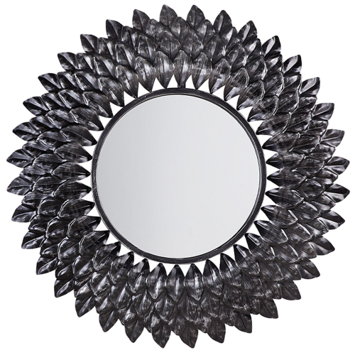 Beliani Wall Mirror LARRAU 70 cm 70 cm Metal Silver