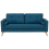 Beliani Sofa 2 Seater KALMAR Fabric Sea Blue 1