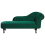 Beliani Right-Hand Chaise Longue NIMES Velvet Green 1