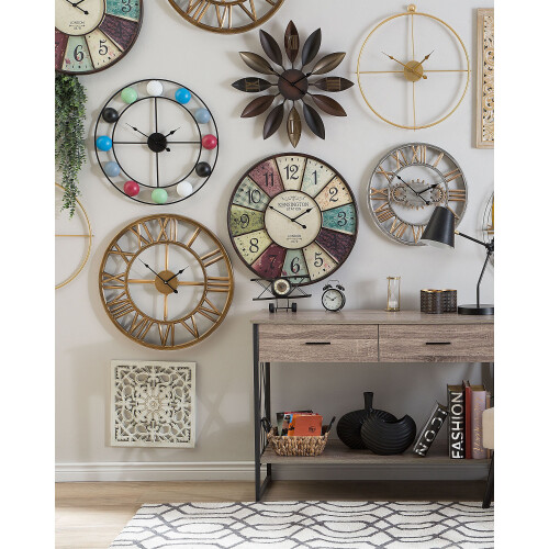 Beliani Wall Clock NOTTWIL Metal Gold 1