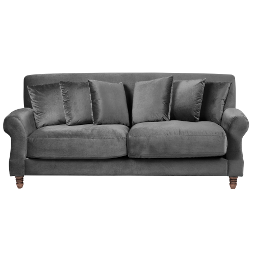 Beliani Sofa 2 Seater EIKE Velvet Grey