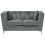 Beliani Sofa 2 Seater GAULA Velvet Grey 1