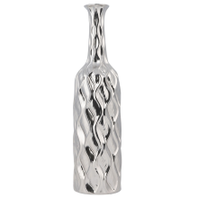 Decorative Vase BASSANIA Stoneware 45 cm Silver