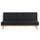 Beliani Sofa Bed 3 Seater FROYA Fabric Black 1