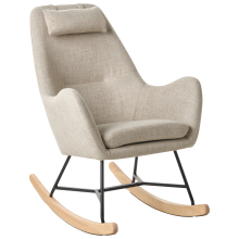 Rocking Chair ARRIE Fabric Light Beige