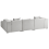 Beliani Corner Sofa 3 Seater DOLVA Fabric Light Grey Left Hand 5