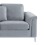 Beliani Corner Sofa 4 Seater OSLO Velvet Grey Right Hand 6