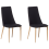 Beliani Set of 2 Dining Chairs CLAYTON Fabric Black 1