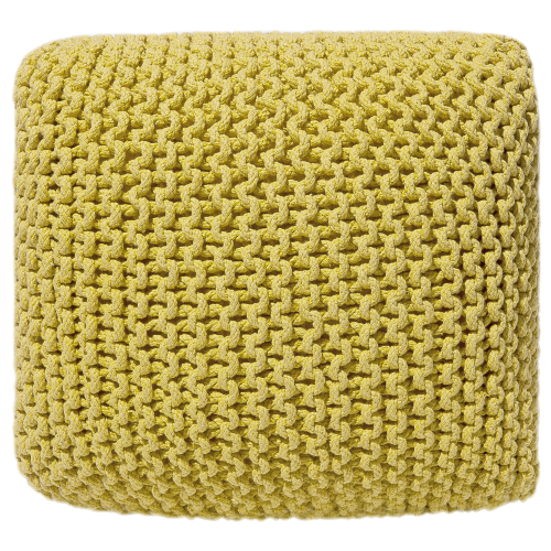 Beliani Pouffe CONRAD Cotton Yellow