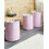 Beliani Set of 3 Baskets ARCHA Cotton Pink 2