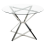 Beliani Dining Table BOSCO Silver 105 cm 105 cm Tempered Glass 1