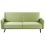 Beliani Sofa Bed 3 Seater SENJA Velvet Olive Green 1