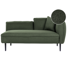 Right-Hand Chaise Longue CHEVANNES Boucle Dark Green