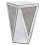 Beliani Side Table LUXEY Glass Mirrored Silver 1