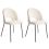 Beliani Set of 2 Dining Chairs COVELO Velvet Light Beige 1