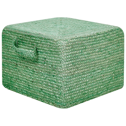 Beliani Pouffe DHADAR Jute Green