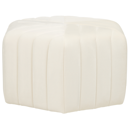 Beliani Pouffe MURIETTA Velvet Off-White