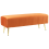 Beliani Upholstered Bench PATERSON Velvet Orange 1