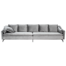 Sofa 4 Seater AURE Velvet Light Grey