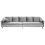 Beliani Sofa 4 Seater AURE Velvet Light Grey 1