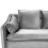 Beliani Sofa 4 Seater AURE Velvet Light Grey 6