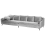 Beliani Sofa 4 Seater AURE Velvet Light Grey 4