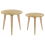 Beliani Set of 2 Side Tables NARRA Mango Wood Gold 1