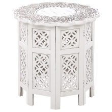 Side Table BADHI Mango Wood White