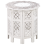 Beliani Side Table BADHI Mango Wood White 1