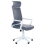 Beliani Office Chair LEADER Faux Leather Grey 1